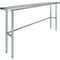 Amgood 14 in. x 72 in. Open Base Stainless Steel Metal Table WT-1472-RCB-Z - alternate 1